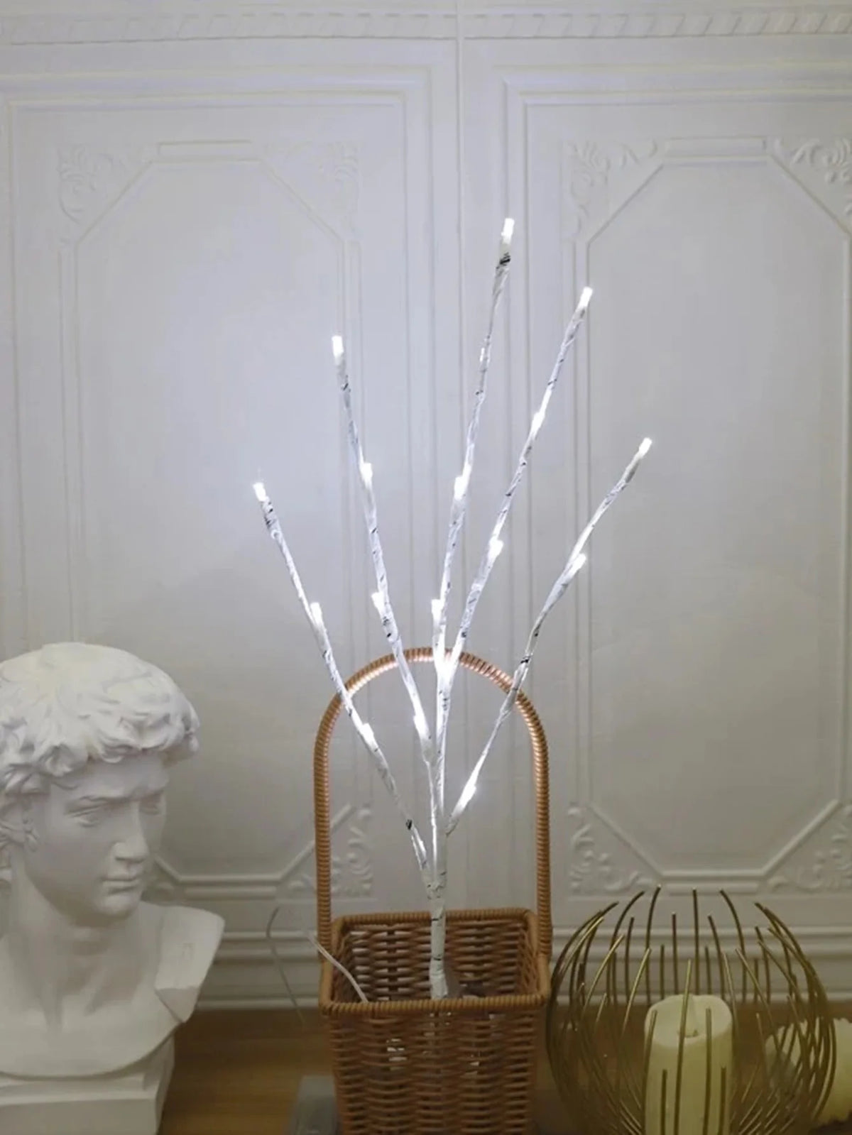 Lighted White Birch Branch – 20 LED Battery Fairy Light Decor