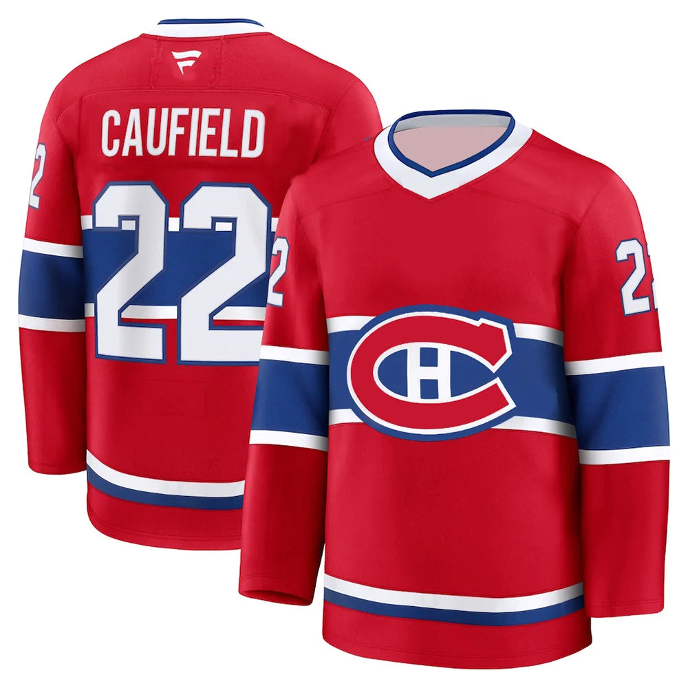 Montreal Canadiens Premium Home Jersey | V-Neck Long Sleeve Athletic Fan Top