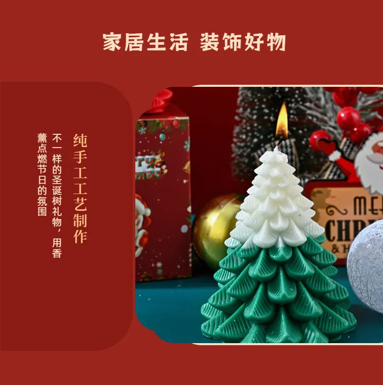 2026 Scented candle Christmas Tree Aromatic Candle with Hand Gift Ins Creative Home Decoration Set Shooting Props Holiday Gift