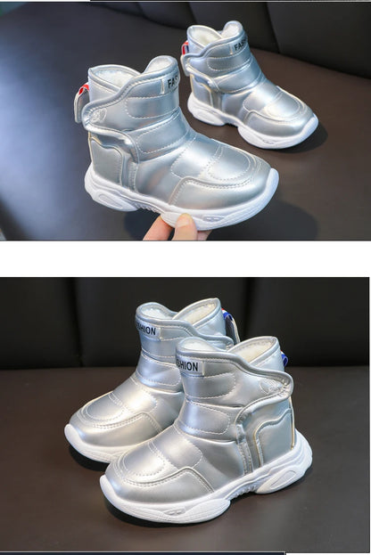 Kids' Plush-Lined Winter Sports Snow Boots