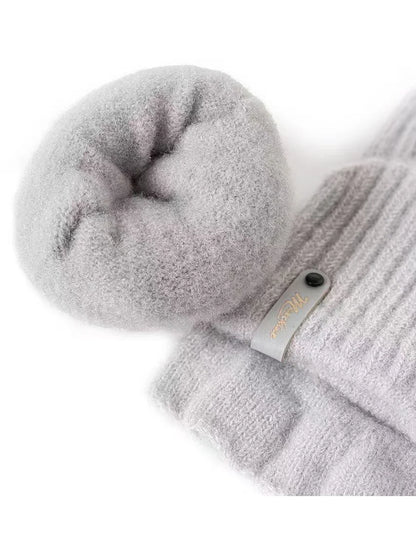 Guantes de punto sin dedos para niñas – Guantes suaves de invierno para escribir