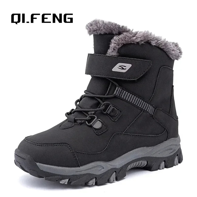 Kids' Slip-On Plush-Lined Winter Ankle Shoes