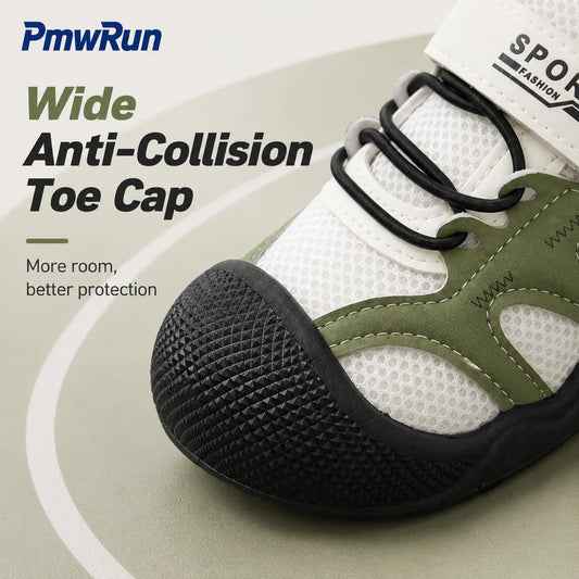 Toddler PU Leather Sneakers with Hook-and-Loop Closure