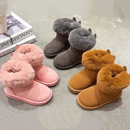 Botas de invierno bajas para niña con parte superior de poliéster