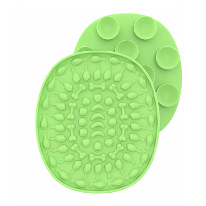 Lick Mat for Cats & Small Dogs – Suction-Cup Slow Feeder