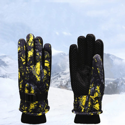 Muffole da neve stampate regolabili per bambini – Calde muffole da sci per bambini e bambine
