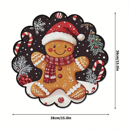 Christmas Round Placemats – Set of 4, Non-Slip & Heat Resistant