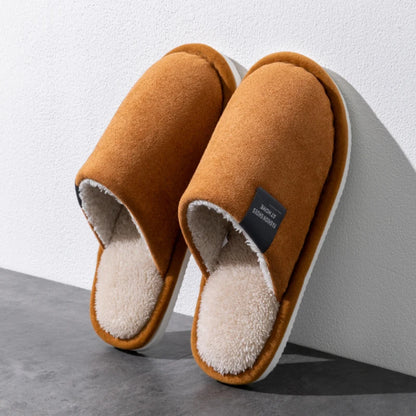 Men's Plush Winter Slippers – Warm Non-Slip House Shoes