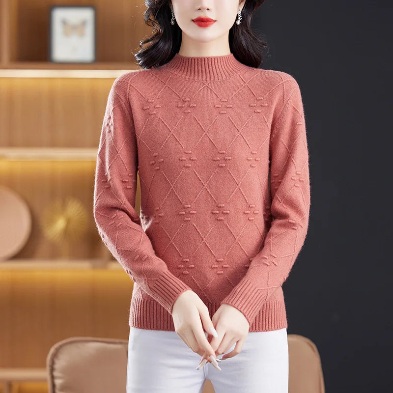 Women's Mock-Neck Knit Sweater