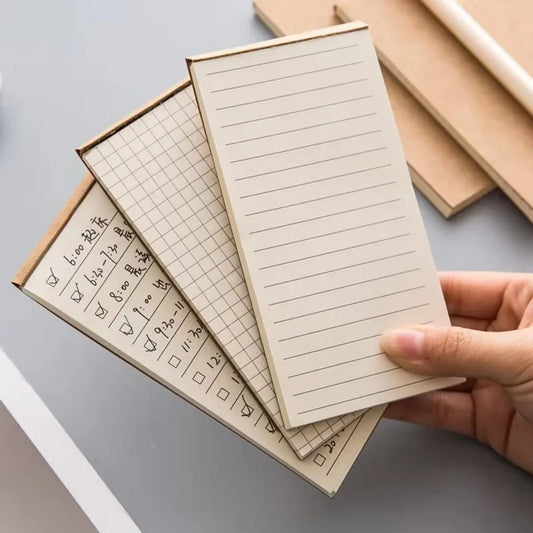 Pocket Kraft Paper Memo Pad – Tear-Off To-Do List Notepad for Scrapbooking & Stationery