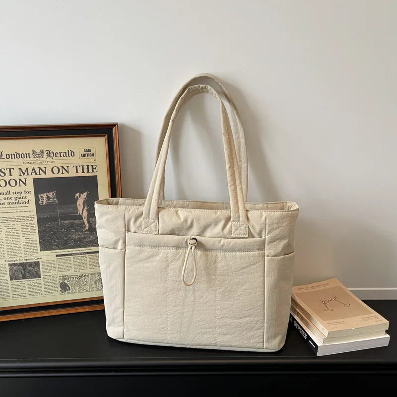 Women's Quilted Laptop Tote 13.3"-16" - Lightweight Travel Shoulder Bag