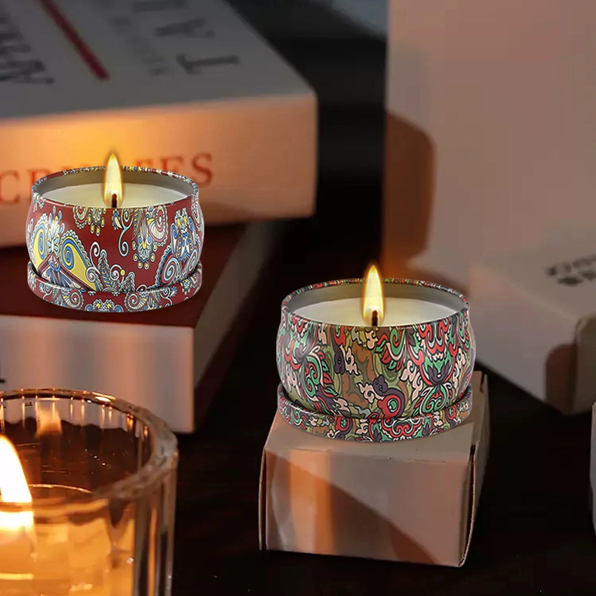 24-Pack of Chinese Classical Style Scented Candles, Party, Celebration Events, Holiday Gifts, Home Decoration, Wedding Decorations
