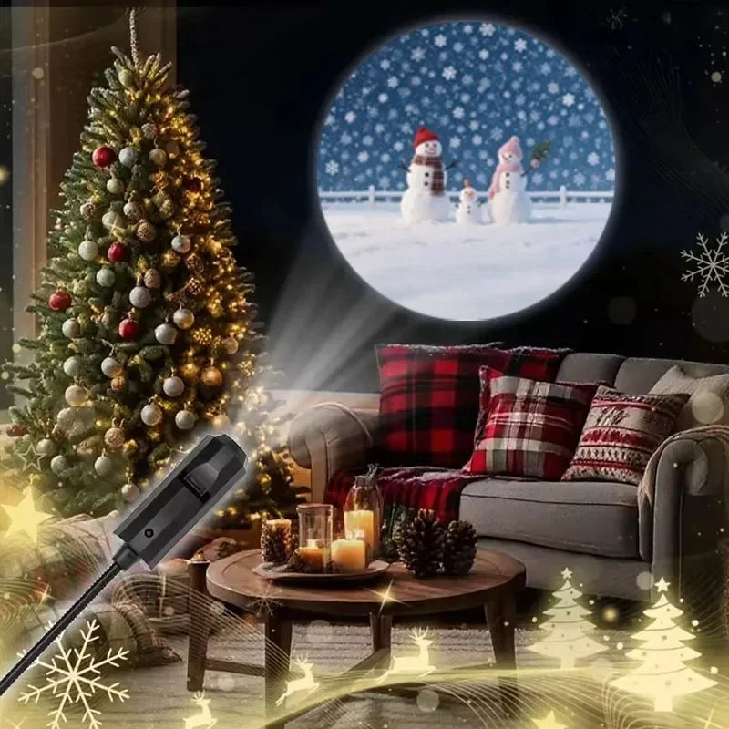 Rotating Christmas Projector Night Light – 4 or 10 Pattern Modes