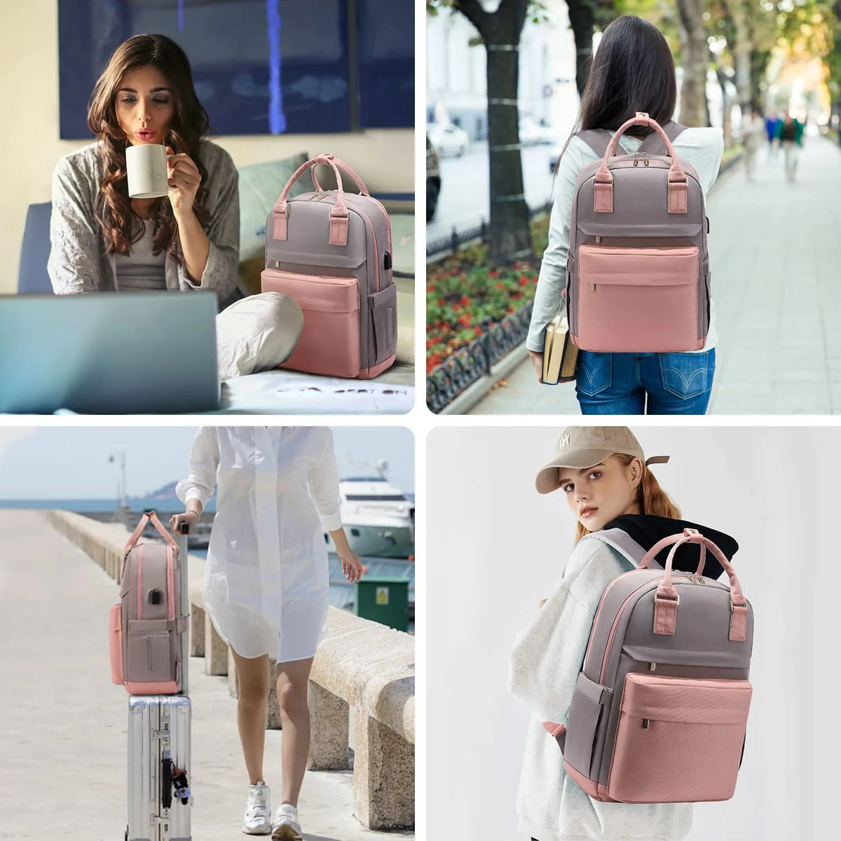 14"-15" Laptop Backpack with USB Charging Port - Tear-Resistant Business Daypack