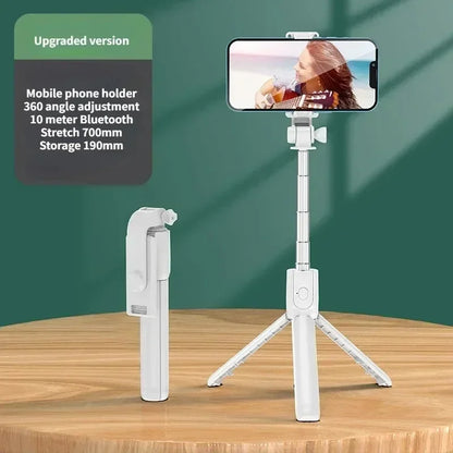 Trípode para selfie con luz de relleno y control remoto Bluetooth