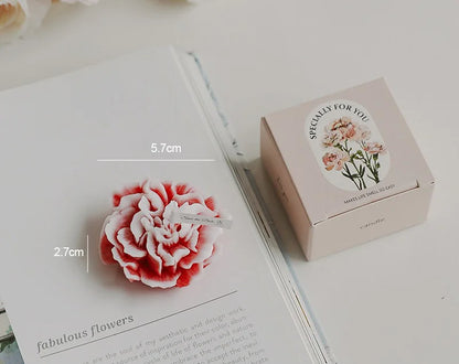 Candela artigianale in cera di soia a forma di garofano | 7 colori | Aromatica e profumata | Oggetto da foto per matrimoni, compleanni e feste