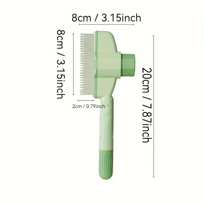 Self-Cleaning Pet Grooming Comb – Push-Button Hair Remover Brush for Dogs & Cats