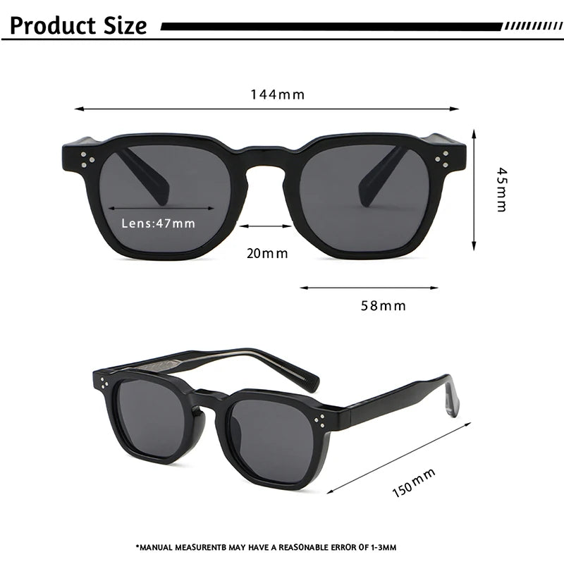 Caterside Fashion Sunglasses – Square Frame UV400 for Men & Women | Travel, Party & Festival
