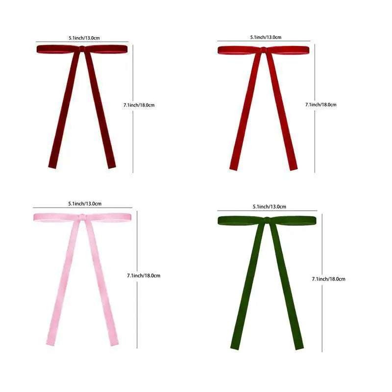 Velvet Christmas Tree Bows – 18 cm Vintage Ribbon Bows (10 or 20 Pack)