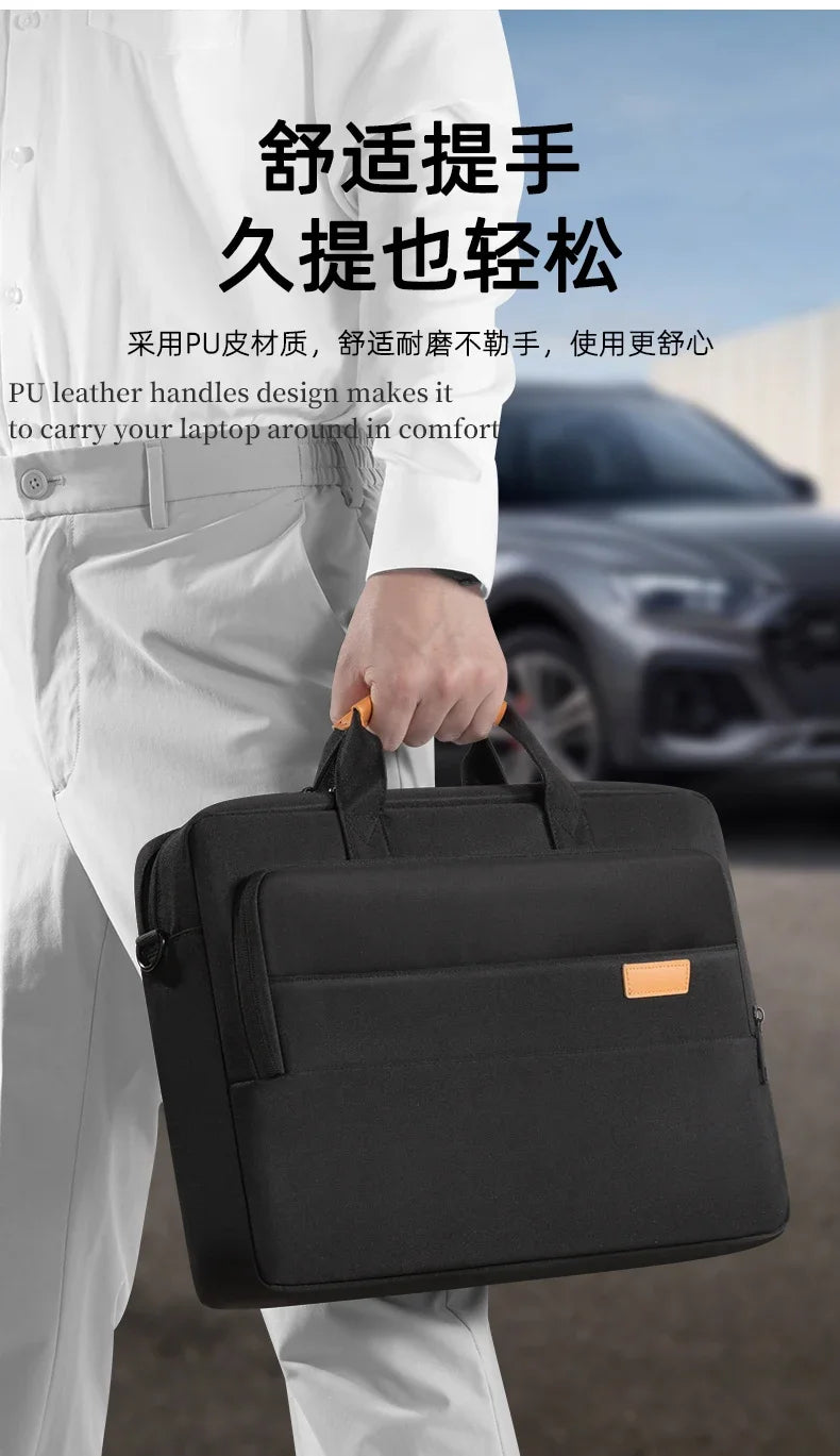 Men's Office Laptop Briefcase 15.6"-17.3" - Fits MacBook Pro 16, HP, Acer & Asus