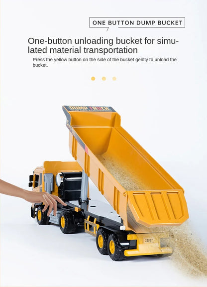 Large Dump Truck Toy with Unloading Bed – Realistic Construction Model
