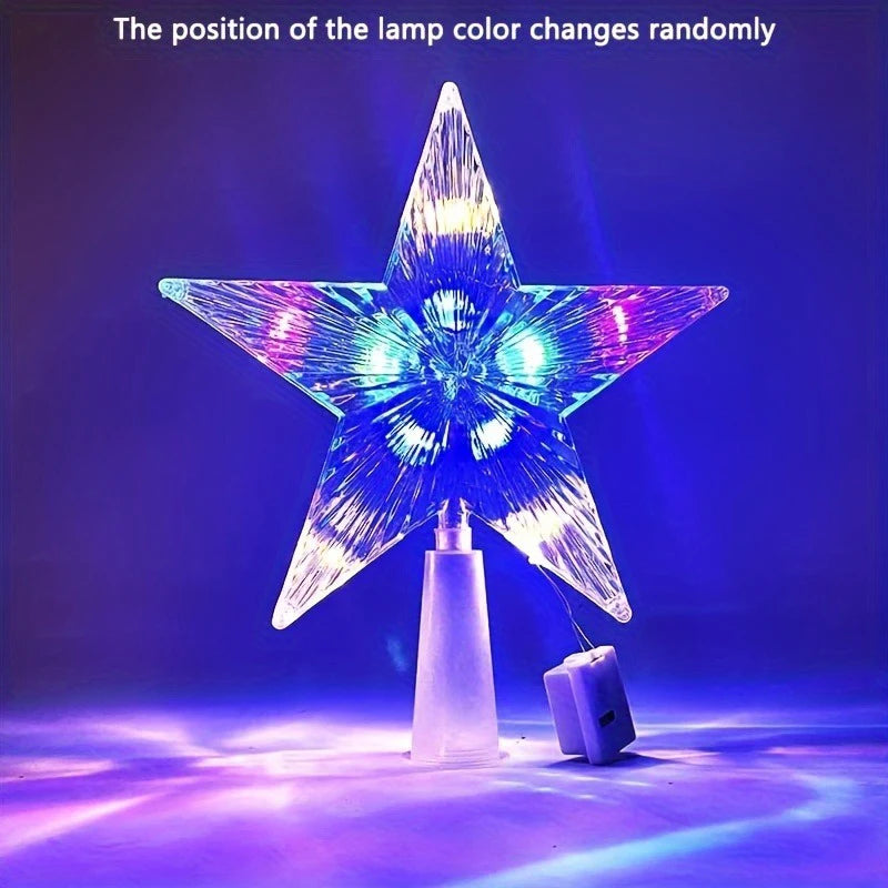 Glitter Star Christmas Tree Topper – 15 cm Sparkling Star Ornament