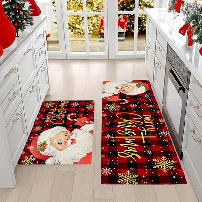 Christmas Cookie Kitchen Mat – Non-Slip, Washable
