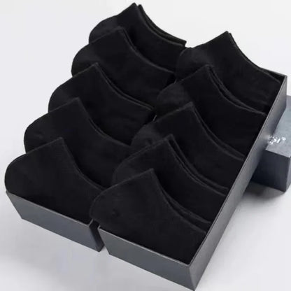Men's Thin Low-Cut Socks – 10 Pairs, Breathable Everyday Ankle Socks