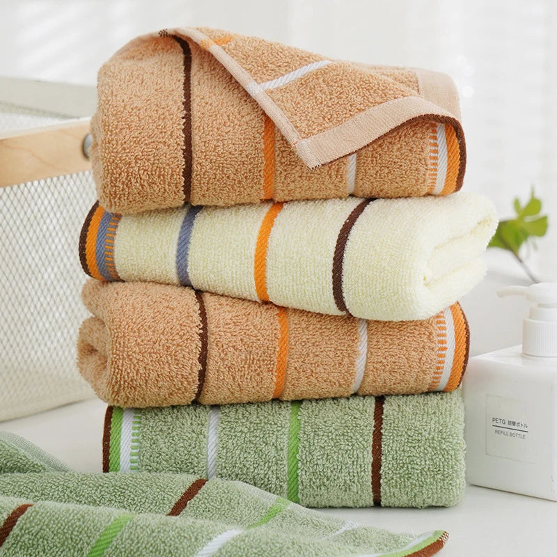 Striped Cotton Hand Towel – Thick 35 × 75 cm Bathroom Towel