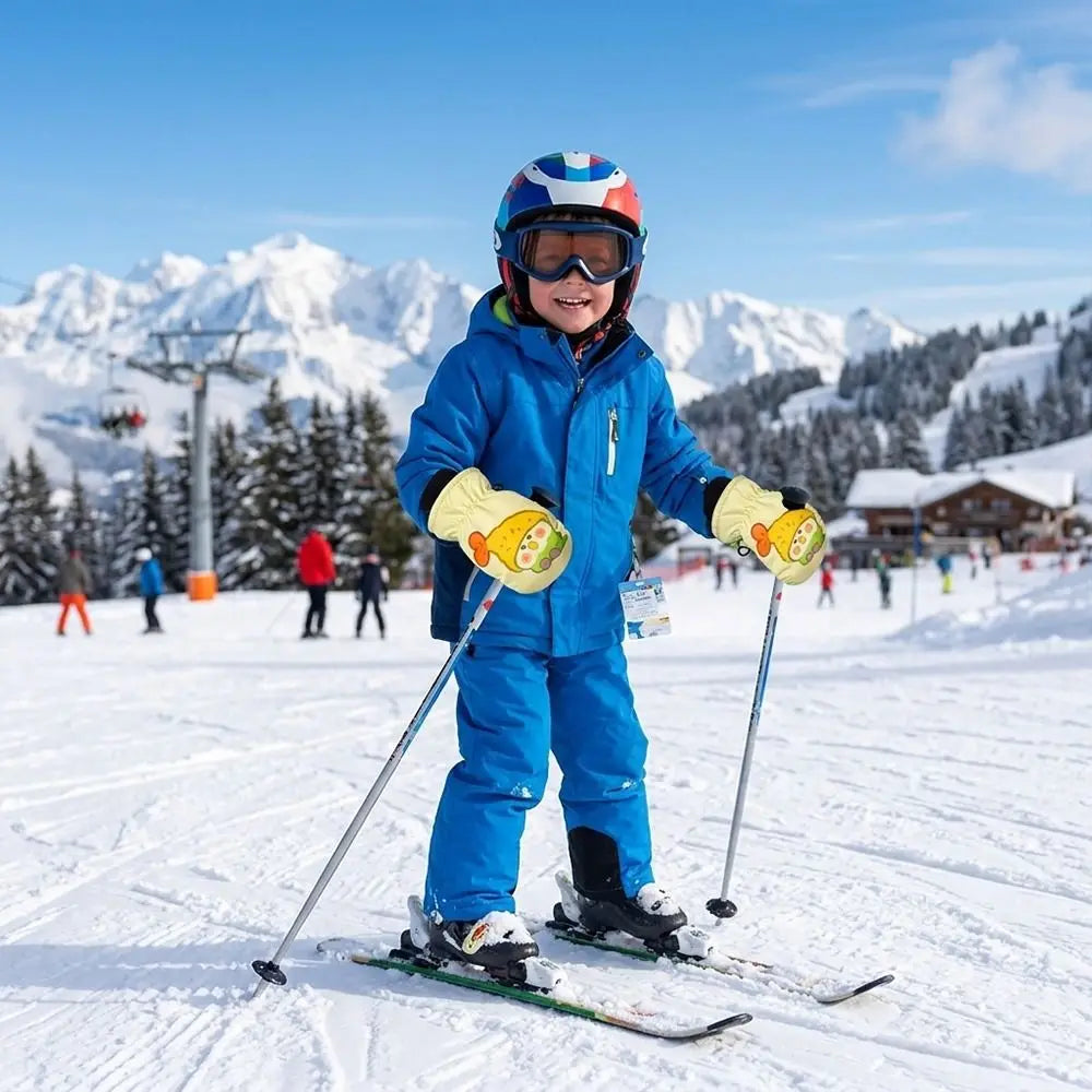 Little Kids' Snow Gloves – Windproof Non-Slip Ski Gloves (Ages 2–5)