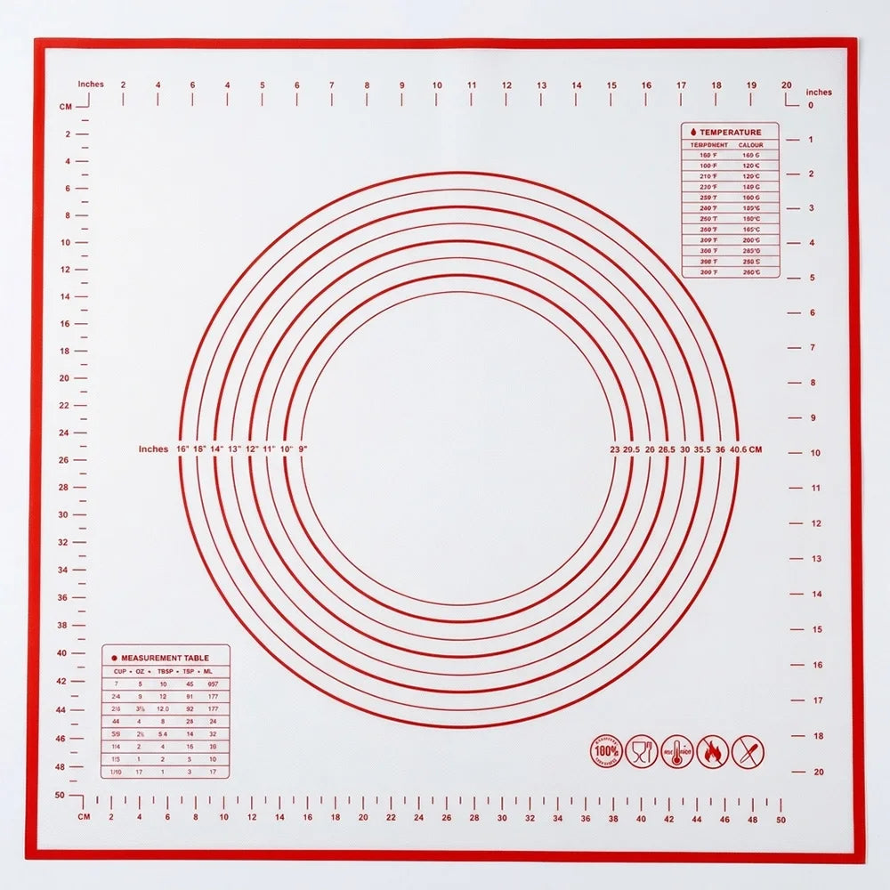 Silicone Baking & Pastry Mat – Non-Stick Dough Rolling Mat