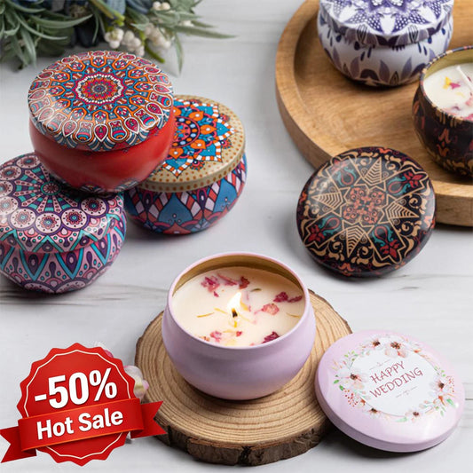 Scented Candles for Home Soy Wax Aromatherapy with Lavender Rose Jasmine etc. Plant Essential Oils & Dried Flowers Gifts