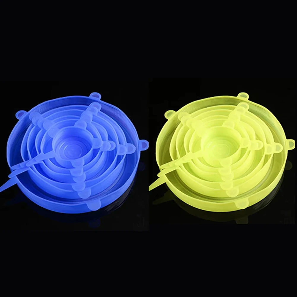 Silicone Stretch Lids – 6-Piece Reusable Food & Bowl Covers