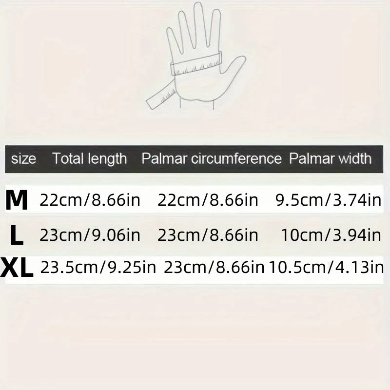 Men's Windproof Touchscreen Winter Gloves with Zip Cuff