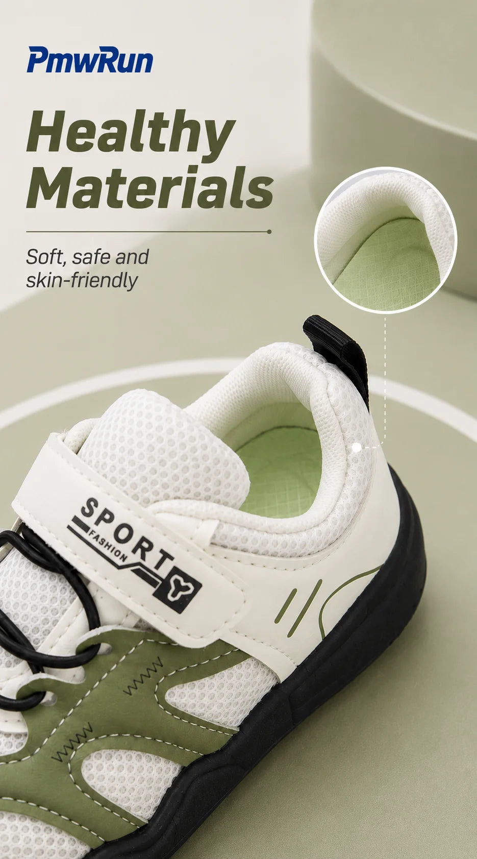 Toddler PU Leather Sneakers with Hook-and-Loop Closure