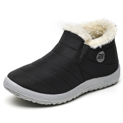 Botas de invierno sin cordones para hombre con forro de felpa HAJINK