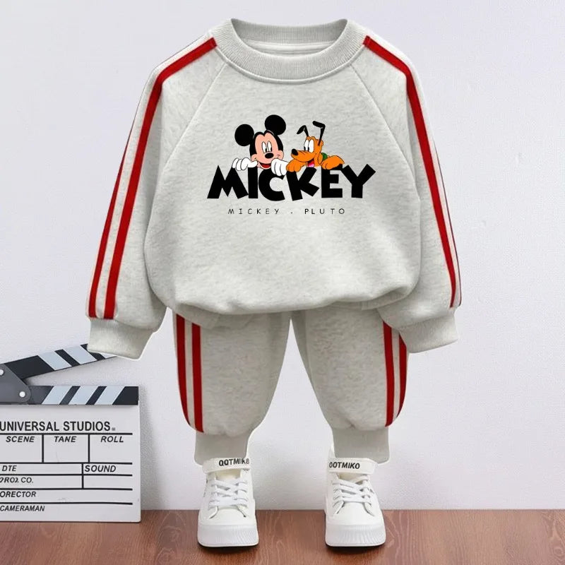 Boys' Side Stripe Tracksuit - Hoodie & Long Pants 2-Piece Set, 9M-8Y