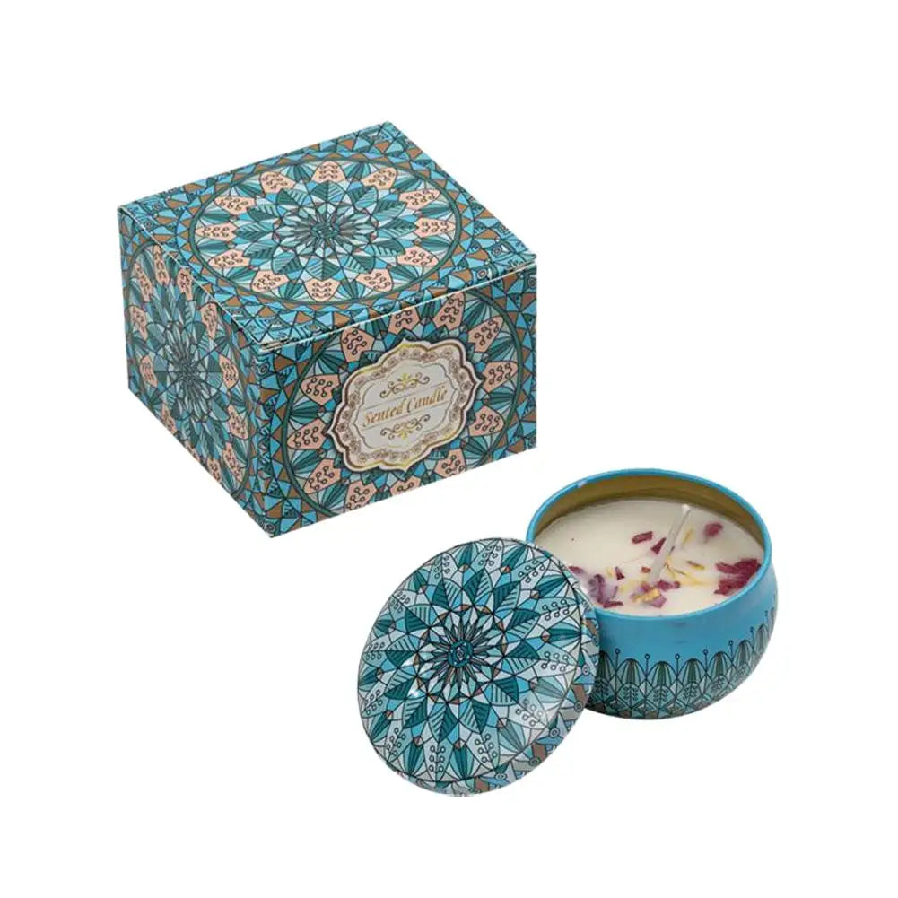 Scented Candles for Home Soy Wax Aromatherapy with Lavender Rose Jasmine etc. Plant Essential Oils & Dried Flowers Gifts
