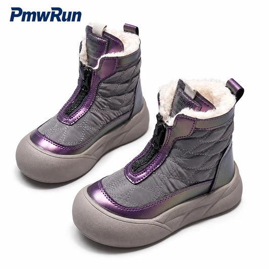 Kids' Plush-Lined Winter Snow Boots