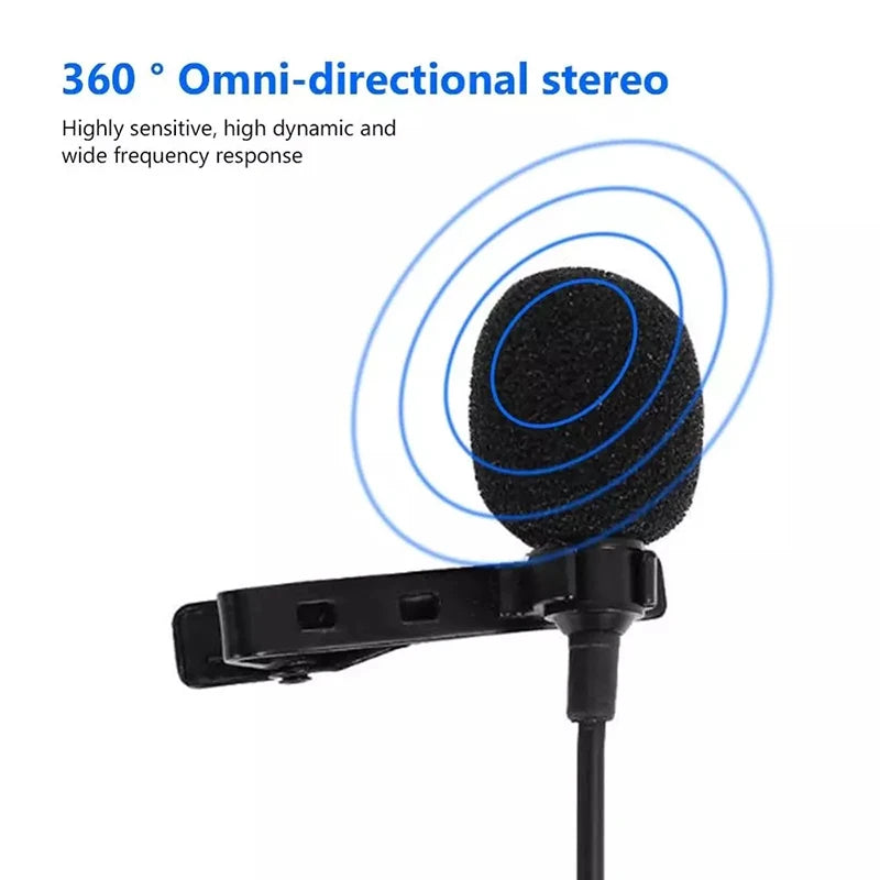 Wired Clip-On Lavalier Microphone – 3.5 mm, USB-C & USB Options