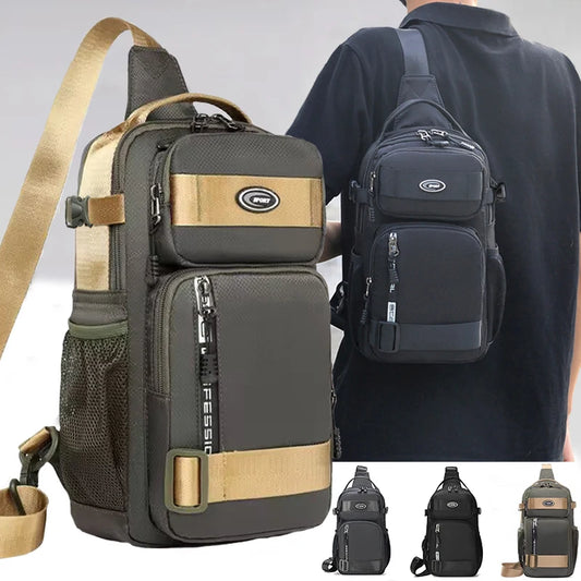 Men's Crossbody Chest Bag | Lightweight Large-Capacity Shoulder & Riding Bag