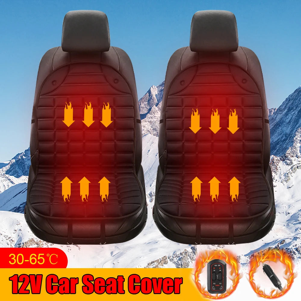 Heated Car Seat Cushion – 12V Universal Seat Warmer with 2 Heat Settings
