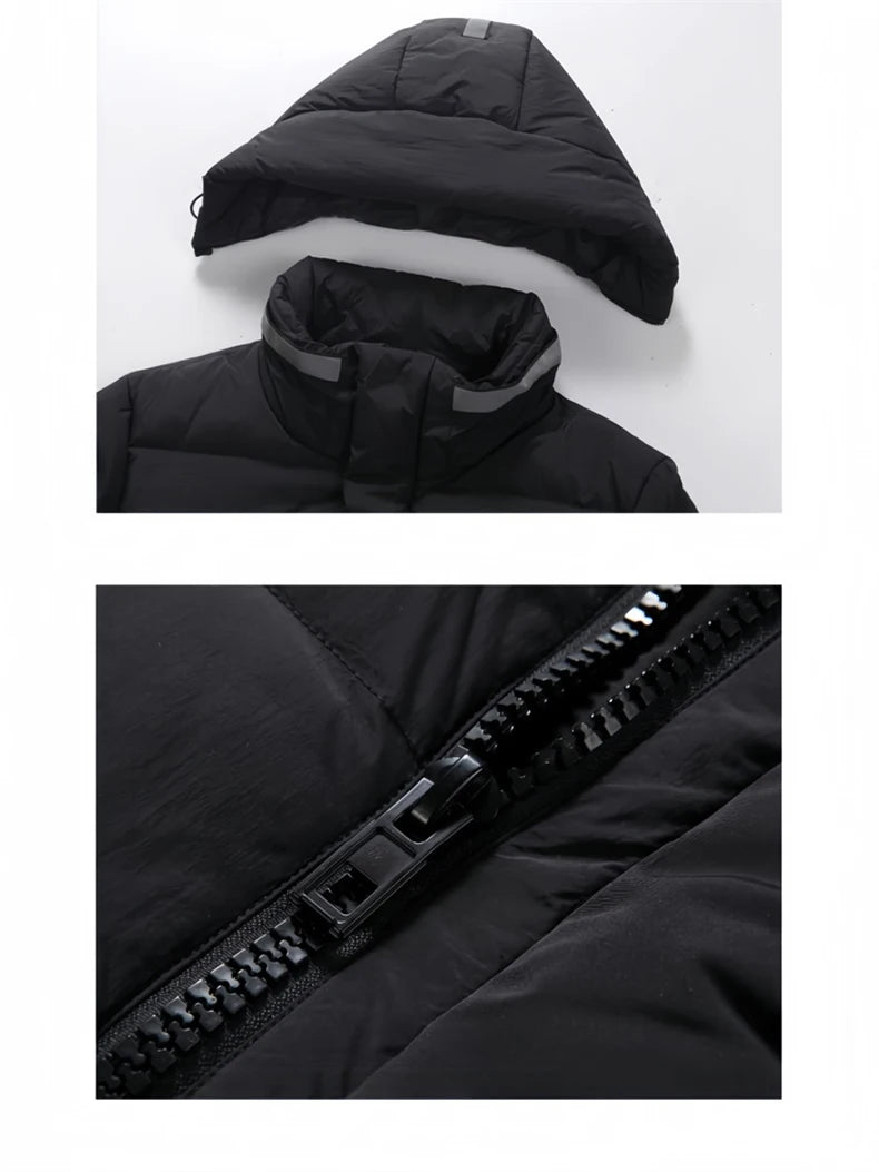Winter Long Down Jacket Women Windbreaker Jacket Fashion Couple Down Coat Warm Hooded Thick Winter Windproof Waterproof Men Coat
