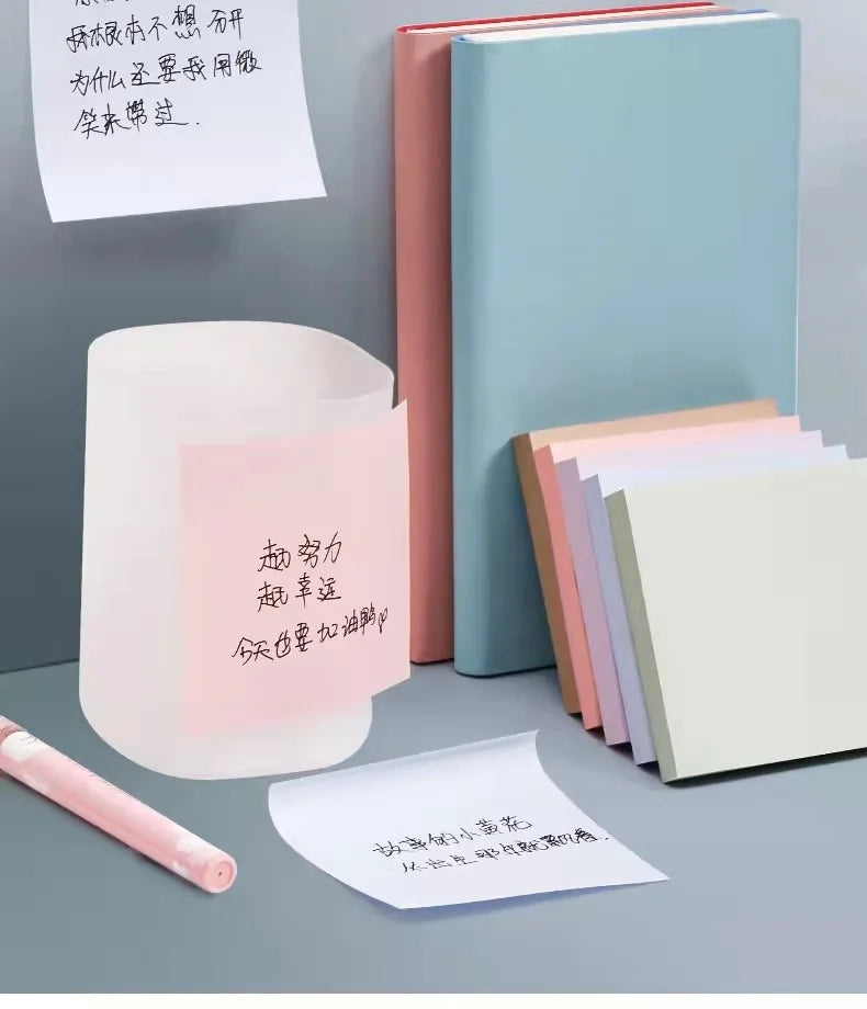 Cute Morandi Sticky Notes Pad Kawaii Memo Pads Repositionable Self-Stick Note Paper forOffice School Student Stationery Supplies