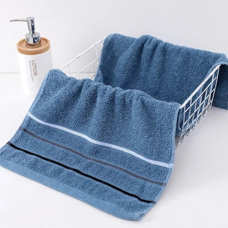 Striped Plush Cotton Towels – Single, 3 or 6 Pack