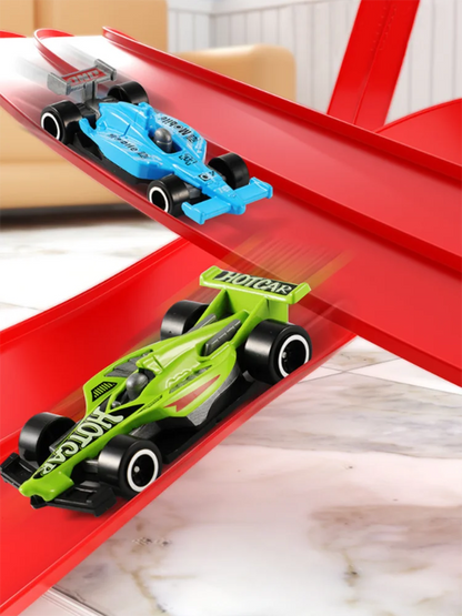 Race Track Car Ramp Toy – Gliding Rail Racing Set for Toddlers