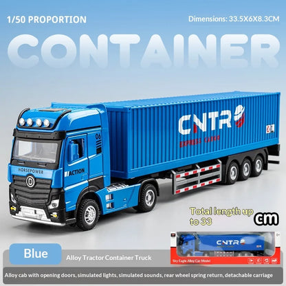 42 cm Alloy Semi-Trailer Dump Truck – Large Construction Toy