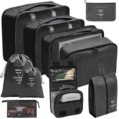 Set di Cubi Portaoggetti – Borse Organizer da Viaggio da 7 a 10 Pezzi per Valigia e Bagaglio