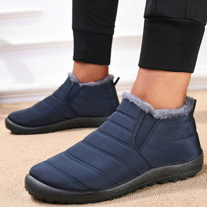 Botas de invierno sin cordones para hombre con forro de felpa HAJINK