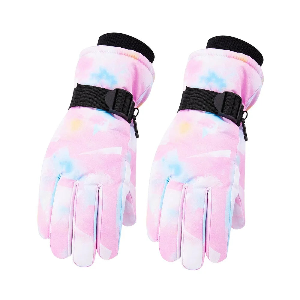 Youth Ski Gloves – Windproof Non-Slip Snow Gloves (Ages 9–15)